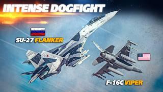 INTENSE Dogfight NO Room For Error | F-16C Viper Vs Su-27 Flanker | Digital Combat Simulator | DCS |