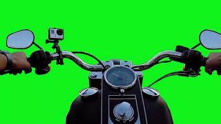 POV Motorbike Ride Green Screen Footage 4K