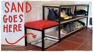 No More Sand in the House! This Shoe rack has a Trick