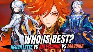 [Hindi] WHO IS BEST? Neuvillette Vs Arlecchino Vs Mavuika - Genshin Impact 5.3 (F2P Review)