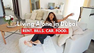 How much it costs me to live alone in Dubai | move-in cost, rent, bills, car and living.