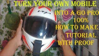 Make Cheap and Durable Helmet Mobile Mount at Home |  100 % Working Proof with Video Test |