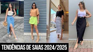 06 Modelos de saias que estão na moda! Quais são as saias do momento? SAIAS TENDÊNCIA 2024 /2025