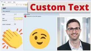 Customised text on SAP GUI logon screen | SAP GUI