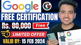 Free Google Certification Voucher | Tech & Non-Tech Courses | Professional Certificate by Google