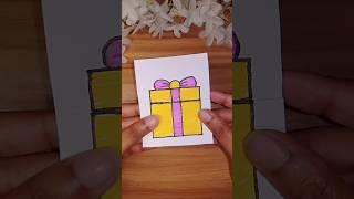 Diy paper card for gift // paper card idea... #shorts #youtubeshorts #craft #cards