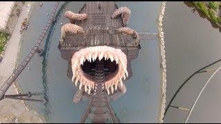 Krake Roller Coaster POV B&M Dive Machine Heide Park Germany Achterbahn