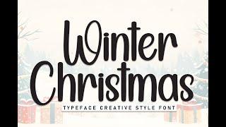 Winter Christmas Font | Font | Free Font | Script Fonts | Font Bundle