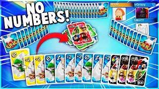 Playing The NO NUMBER Uno Challenge!