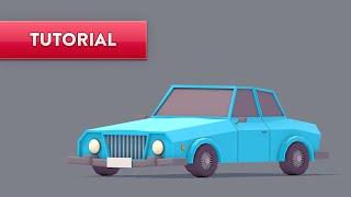 C4D TUTORIAL  |  Low Poly Car (Beginner)