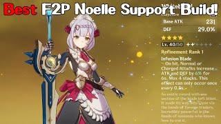 Easy S+ F2P Noelle Support Build! (Genshin Impact)