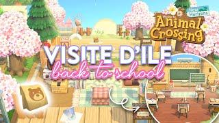 VISITE D'ÎLE BACK TO SCHOOL KIDCORE, ROSE & CARTONS  - ANIMAL CROSSING NEW HORIZONS