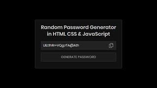 Random Password Generator App in HTML CSS & JavaScript | CodingNepal