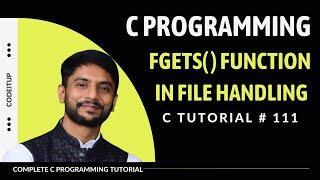 fgets function in C | File Handling | C Programming | In Hindi