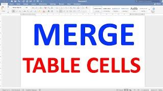 How To Merge Cells In Word Table - [ 2 Ways ]