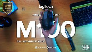 Mouse Wireless Murah Kualitas Terbaik Logitech M190 Full Size Unboxing & Review Indonesia - NEW 2020