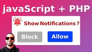 Send push notification using javaScript and PHP