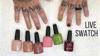 CND SHELLAC | Autumn Addict Collection [LIVE SWATCH ON REAL NAILS]