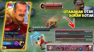 CHOUBOWO.EXE - UTAMAKAN OTAK, BUKAN BOTAK! Troll si botak sampe ngamuk MLBB Funny Moments