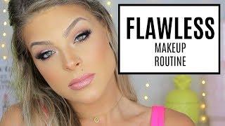 FLAWLESS foundation routine + go too makeup look | Valerie pac