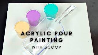 Acrylic Pour Painting | Fluid Art | Easy Abstract Art With a Scoop