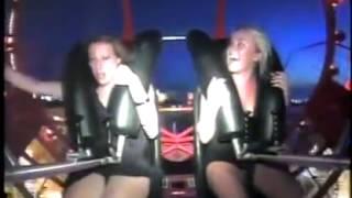 Girl getting orgasm during metal ball ride