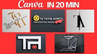 5  Logo Ideas in 20 Minutes Created on Canva & Photopea