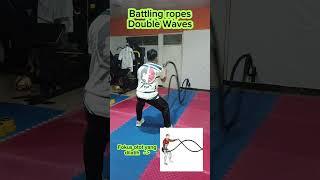 Gerakan Battling ropes double Waves Battle Rope Double Waves