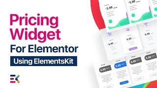 Pricing Table Widget For Elementor | ElementsKit | All In One Addons for Elementor Page Builder