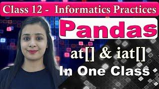 Pandas DataFrame -Difference Between at[] & iat[] |Complete at & iat in One Class |Class 12 - IP