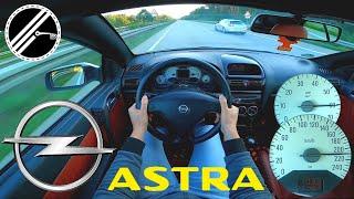 Opel Astra G Cabrio 1.6 16V 101 PS Top Speed Drive On German Autobahn With No Speed Limit POV