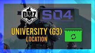 University Dead Drop [G3] Location | DMZ Mission Guide | Simple