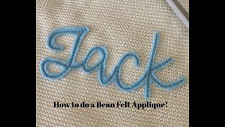 Create Bean Stitch Applique on a Knitted Blanket using Felt material using Brother SE1900 - SE2000!