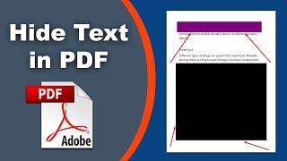 How to Hide Text in PDF using Adobe Acrobat Pro DC