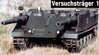 An unusual two guns German tank. Versuchsträger 1-2. Armament of the countries of the world.