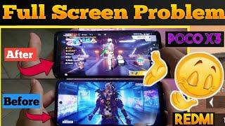 How To Solve Full Screen Problem In Free Fire | Free Fire Full Screen Problem in POCO REDMI Solve