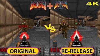 DOOM + DOOM II | Side by Side Graphics Comparison | Re-Release vs Original (4K)