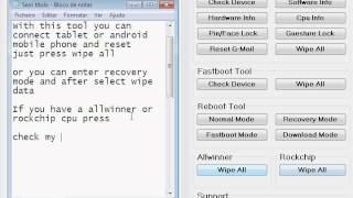 Software to Hard Reset Allwinner &  Rockchip and all other - Chinese Tablet Android Tool