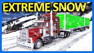 50,000 Horsepower vs EXTREME Snow Storm in American Truck Simulator...