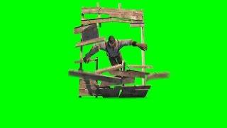 Green Screen Man Runs Jumps and Destroys Door - Footage PixelBoom