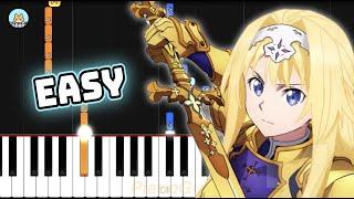 Sword Art Online Alicization OP - "ADAMAS" - EASY Piano Tutorial & Sheet Music