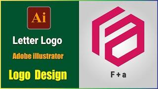 How to design F+a letter Logo in Adobe Illustrator | Logo Design Tutorial