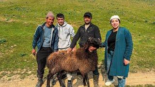 UZBEKISTAN! Life of SHEPHERDS in the mountains.We cook SHURPA, bake flatbreads, play the jew's harp.