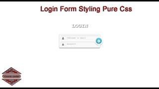 Login form styling with pure css3