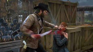 Red Dead Redemption 2 - Stealth Infiltration & Knife Takedowns (No HUD)