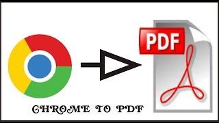 HOW TO CONVERT WEBPAGES INTO PDF WITH CHROME