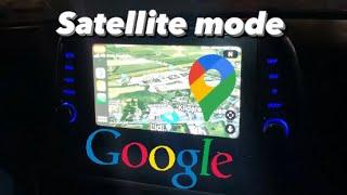 How to activate Satellite mode on Google maps #googlemaps #applecarplay #androidauto
