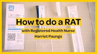 How to do a rapid antigen test (RAT) for COVID-19 with nurse Harriet Paunga