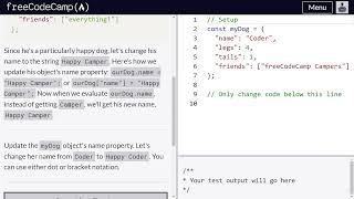 Updating Object Properties - freeCodeCamp | Video 87 | Basic JavaScript