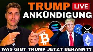  Bitcoin & Crypto Live Trading: Investitions-Ankündigung von Trump!  Das passiert jetzt!